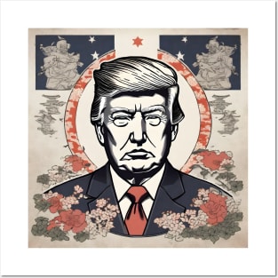 Donald Trump in Asian Style Posters and Art